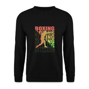 Boxen Martial Arts Boxing Box Club Boxer - Unisex Sweatshirt - black - Front - Alina (178cm) & Michal (187cm)