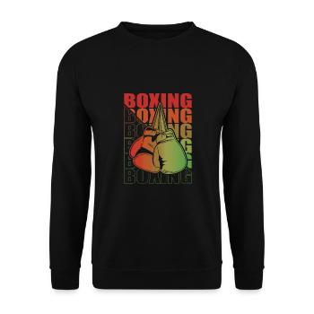 Boxen Arts Martiaux Boxe Box Club Boxeur - Sweat-shirt Unisexe - noir - Devant - Alina (178cm) & Michal (187cm)