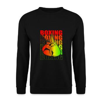 Boxen Martial Arts Boxing Box Club Boxer - Unisex Sweatshirt - black - Front - Alina (178cm) & Michal (187cm)