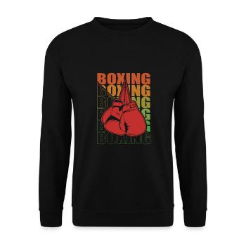 Boxen Arts Martiaux Boxe Box Club Boxeur - Sweat-shirt Unisexe - noir - Devant - Alina (178cm) & Michal (187cm)