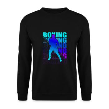 Boxen Martial Arts Boxing Box Club Boxer - Unisex Sweatshirt - black - Front - Alina (178cm) & Michal (187cm)