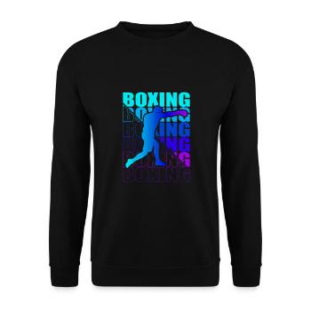 Boxen Arts Martiaux Boxe Box Club Boxeur - Sweat-shirt Unisexe - noir - Devant - Alina (178cm) & Michal (187cm)