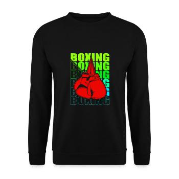 Boxen Martial Arts Boxing Box Club Boxer - Unisex Sweatshirt - black - Front - Alina (178cm) & Michal (187cm)