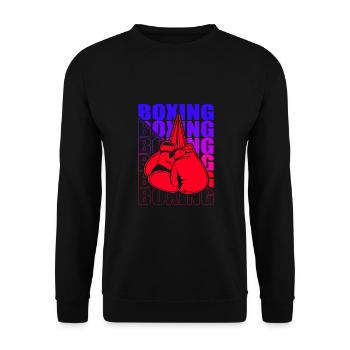 Boxen Arts Martiaux Boxe Box Club Boxeur - Sweat-shirt Unisexe - noir - Devant - Alina (178cm) & Michal (187cm)