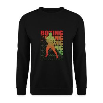 Boxen Arts Martiaux Boxe Box Club Boxeur - Sweat-shirt Unisexe - noir - Devant - Alina (178cm) & Michal (187cm)