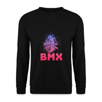 Tenue de vélo vintage, vélo urbain freestyle BMX - Sweat-shirt Unisexe - noir - Devant - Alina (178cm) & Michal (187cm)