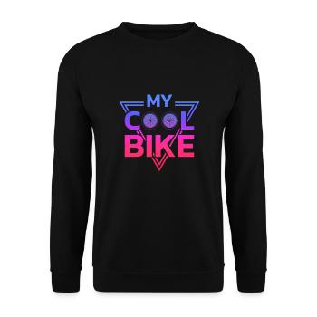 Tenue de vélo vintage, vélo urbain freestyle BMX - Sweat-shirt Unisexe - noir - Devant - Alina (178cm) & Michal (187cm)
