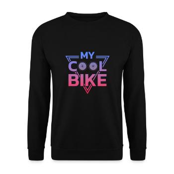 Tenue de vélo vintage, vélo urbain freestyle BMX - Sweat-shirt Unisexe - noir - Devant - Alina (178cm) & Michal (187cm)
