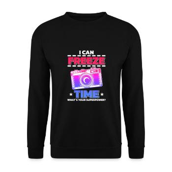 Photography Photo Photographer Photographers! Photographers - Unisex Sweatshirt - black - Front - Alina (178cm) & Michal (187cm)