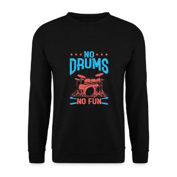 Drummers Drummers Drummers Drummers - Unisex Sweatshirt - black - Front - Alina (178cm) & Michal (187cm)