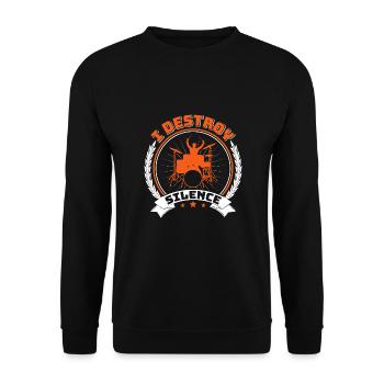 Drummers Drummers Drummers Drummers - Unisex Sweatshirt - black - Front - Alina (178cm) & Michal (187cm)