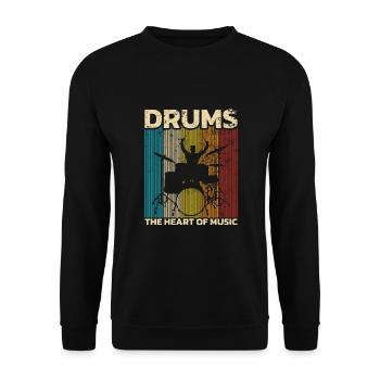 Drummers Drummers Drummers Drummers - Unisex Sweatshirt - black - Front - Alina (178cm) & Michal (187cm)
