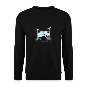 Drummers Drummers Drummers Drummers - Unisex Sweatshirt - black - Front - Alina (178cm) & Michal (187cm)