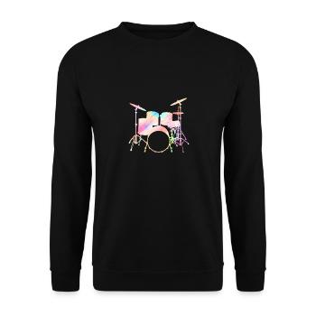Drummers Drummers Drummers Drummers - Unisex Sweatshirt - black - Front - Alina (178cm) & Michal (187cm)