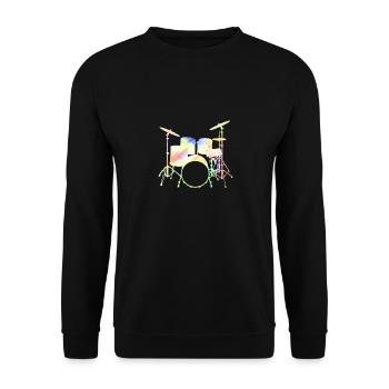 Drummers Drummers Drummers Drummers - Unisex Sweatshirt - black - Front - Alina (178cm) & Michal (187cm)