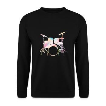 Drummers Drummers Drummers Drummers - Unisex Sweatshirt - black - Front - Alina (178cm) & Michal (187cm)