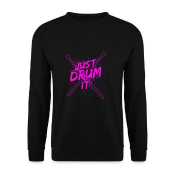 Drummers Drummers Drummers Drummers - Unisex Sweatshirt - black - Front - Alina (178cm) & Michal (187cm)