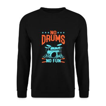 Drummers Drummers Drummers Drummers - Unisex Sweatshirt - black - Front - Alina (178cm) & Michal (187cm)