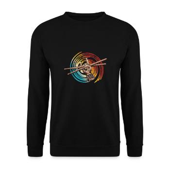 Drummers Drummers Drummers Drummers - Unisex Sweatshirt - black - Front - Alina (178cm) & Michal (187cm)