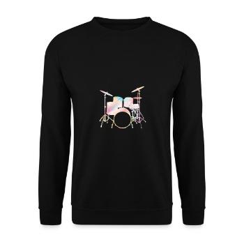 Drummers Drummers Drummers Drummers - Unisex Sweatshirt - black - Front - Alina (178cm) & Michal (187cm)