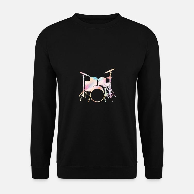 Drums Schlagzeuger Schlagzeugspieler Drummer - Unisex Pullover - Schwarz