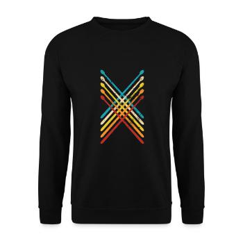 Drummers Drummers Drummers Drummers - Unisex Sweatshirt - black - Front - Alina (178cm) & Michal (187cm)