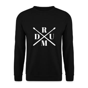 Drummers Drummers Drummers Drummers - Unisex Sweatshirt - black - Front - Alina (178cm) & Michal (187cm)