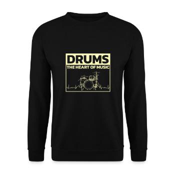 Drummers Drummers Drummers Drummers - Unisex Sweatshirt - black - Front - Alina (178cm) & Michal (187cm)