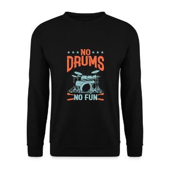 Drummers Drummers Drummers Drummers - Unisex Sweatshirt - black - Front - Alina (178cm) & Michal (187cm)