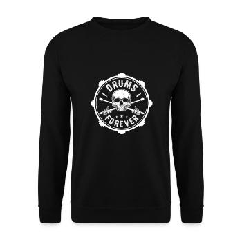 Drummers Drummers Drummers Drummers - Unisex Sweatshirt - black - Front - Alina (178cm) & Michal (187cm)