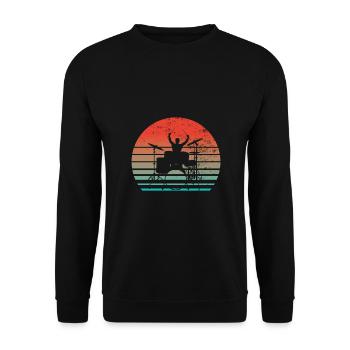Drummers Drummers Drummers Drummers - Unisex Sweatshirt - black - Front - Alina (178cm) & Michal (187cm)