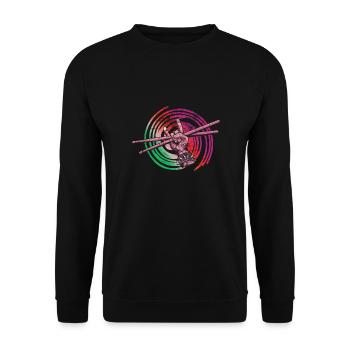 Drummers Drummers Drummers Drummers - Unisex Sweatshirt - black - Front - Alina (178cm) & Michal (187cm)