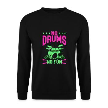 Drummers Drummers Drummers Drummers - Unisex Sweatshirt - black - Front - Alina (178cm) & Michal (187cm)