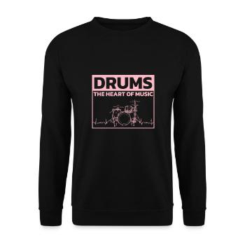Drummers Drummers Drummers Drummers - Unisex Sweatshirt - black - Front - Alina (178cm) & Michal (187cm)