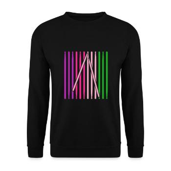 Drummers Drummers Drummers Drummers - Unisex Sweatshirt - black - Front - Alina (178cm) & Michal (187cm)