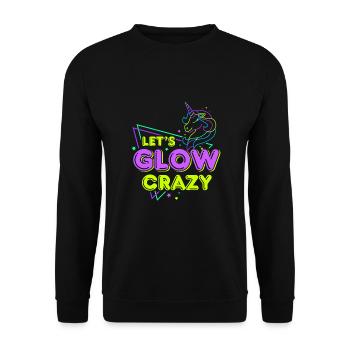 80s Retro CostumeTheme Party Costume 90s Party - Unisex Sweatshirt - black - Front - Alina (178cm) & Michal (187cm)