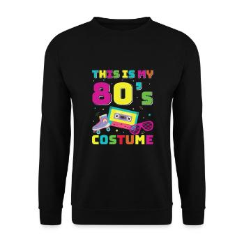 80s Retro CostumeTheme Party Costume 90s Party - Unisex Sweatshirt - black - Front - Alina (178cm) & Michal (187cm)