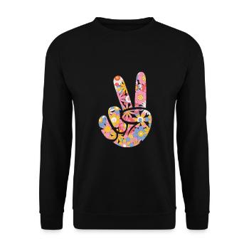 80s Retro CostumeTheme Party Costume 90s Party - Unisex Sweatshirt - black - Front - Alina (178cm) & Michal (187cm)