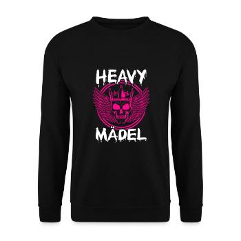 Biker Rocker, Heavy Rock, Punk, Hard Girl Metal - Sweat-shirt Unisexe - noir - Devant - Alina (178cm) & Michal (187cm)