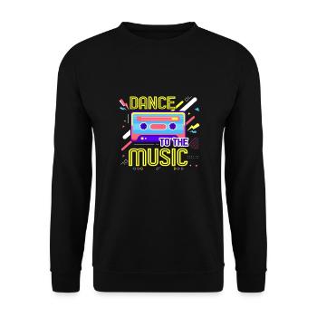 80s Retro CostumeTheme Party Costume 90s Party - Unisex Sweatshirt - black - Front - Alina (178cm) & Michal (187cm)
