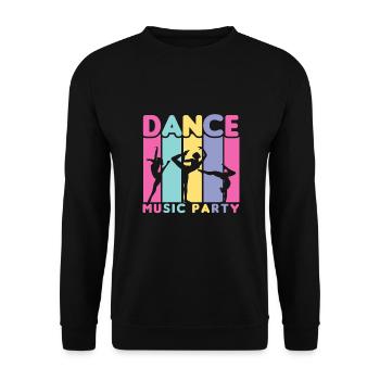 80s Retro CostumeTheme Party Costume 90s Party - Unisex Sweatshirt - black - Front - Alina (178cm) & Michal (187cm)