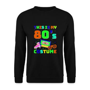 80s Retro CostumeTheme Party Costume 90s Party - Unisex Sweatshirt - black - Front - Alina (178cm) & Michal (187cm)