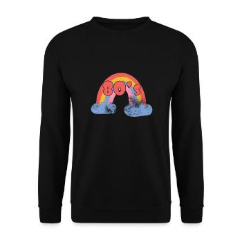 80s Retro CostumeTheme Party Costume 90s Party - Unisex Sweatshirt - black - Front - Alina (178cm) & Michal (187cm)