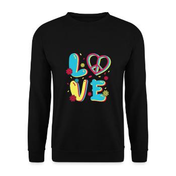80s Retro CostumeTheme Party Costume 90s Party - Unisex Sweatshirt - black - Front - Alina (178cm) & Michal (187cm)