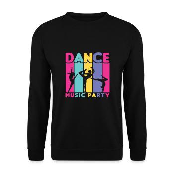 80s Retro CostumeTheme Party Costume 90s Party - Unisex Sweatshirt - black - Front - Alina (178cm) & Michal (187cm)