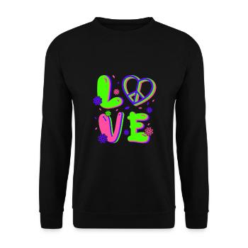 80s Retro CostumeTheme Party Costume 90s Party - Unisex Sweatshirt - black - Front - Alina (178cm) & Michal (187cm)