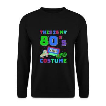 80s Retro CostumeTheme Party Costume 90s Party - Unisex Sweatshirt - black - Front - Alina (178cm) & Michal (187cm)