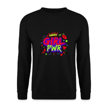 80s Retro CostumeTheme Party Costume 90s Party - Unisex Sweatshirt - black - Front - Alina (178cm) & Michal (187cm)