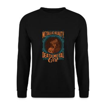 Goth Rock Satan Girl Woman Festivals Death Metal - Unisex Pullover - Schwarz - Vorne - Alina (178cm) & Michal (187cm)