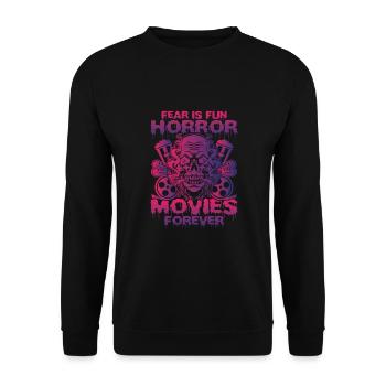 Zombie Horror Horror Film Festival + Halloween - Unisex Sweatshirt - black - Front - Alina (178cm) & Michal (187cm)